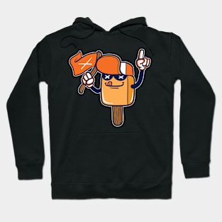 orange pop cartoon Hoodie